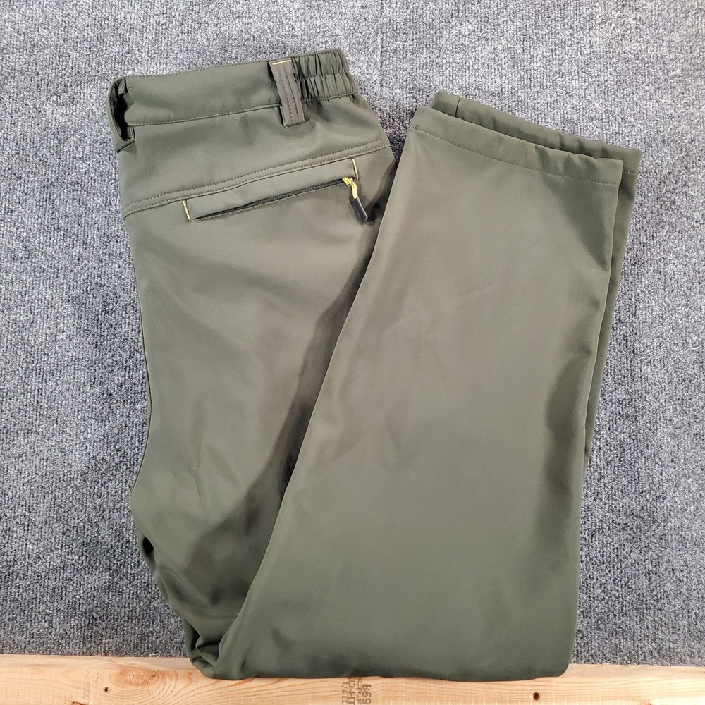 Unbranded Fleece Lined Cargo Pants Mens 38x30 Olive Green Outdoor Softshell